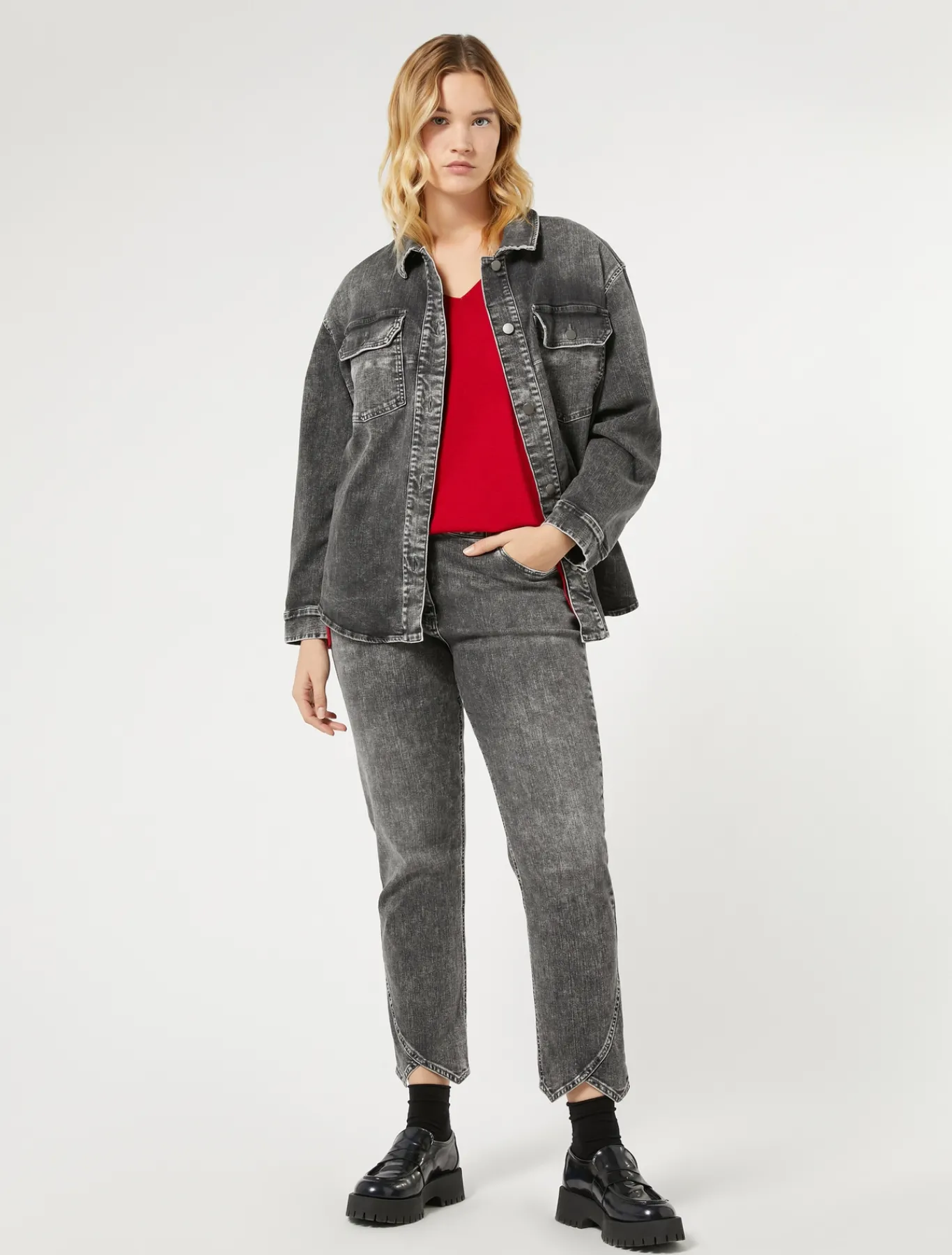 Marina Rinaldi Maglieria | Maglieria*Maglia in viscosa stretch crêpe ROSSO