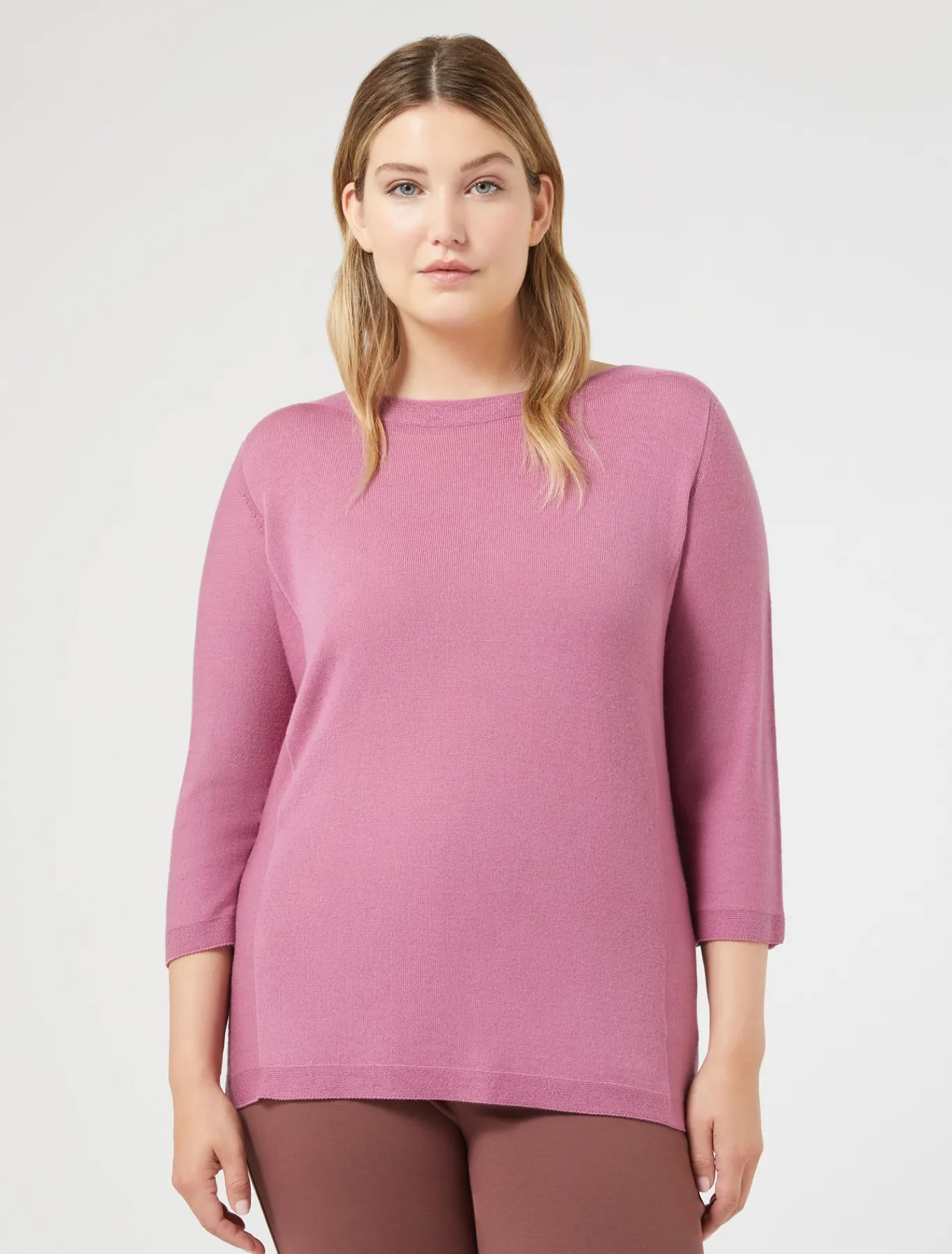 Marina Rinaldi Maglieria | Maglieria*Maglia seamless in lana CICLAMINO
