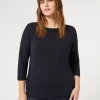 Marina Rinaldi Maglieria | Maglieria*Maglia seamless in lana BLUNOTTE