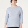 Marina Rinaldi Maglieria | Maglieria*Maglia seamless in lana AZZURRO
