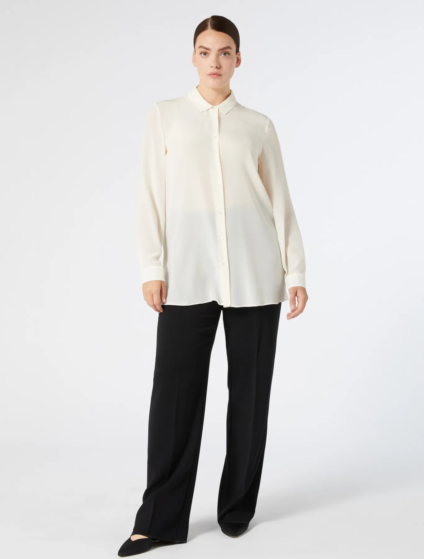 Marina Rinaldi Pantaloni E Gonne | Pantaloni & Jeans*Pantaloni a sigaretta in triacetato NERO