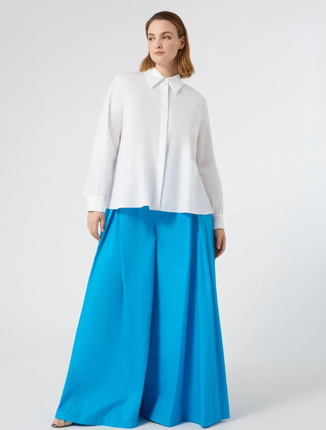 Marina Rinaldi Pantaloni & Jeans | Pantaloni & Jeans*Pantaloni ampi in popeline TURCHESE