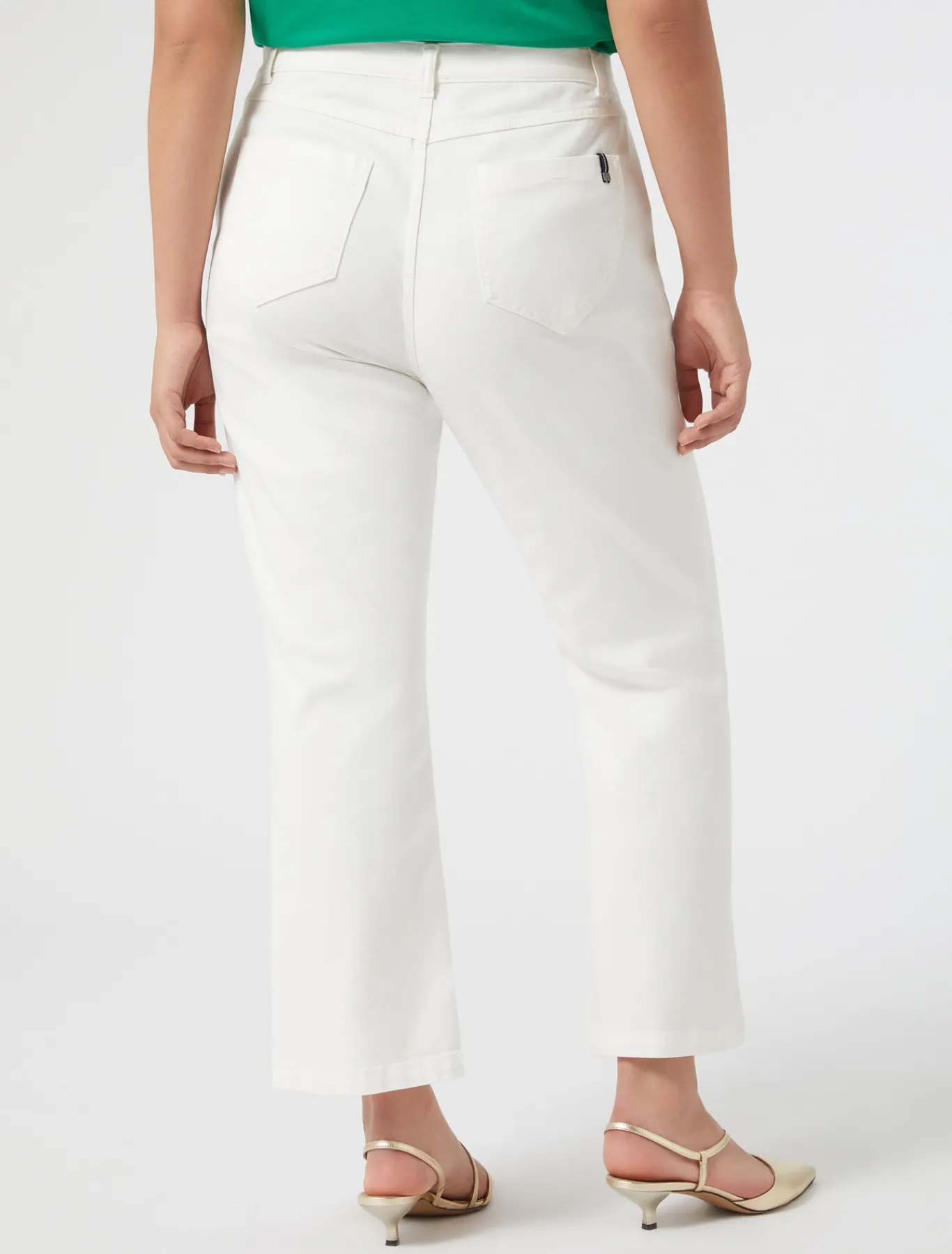 Marina Rinaldi Pantaloni & Jeans | Pantaloni & Jeans*Pantaloni flare in bull di cotone BIANCO