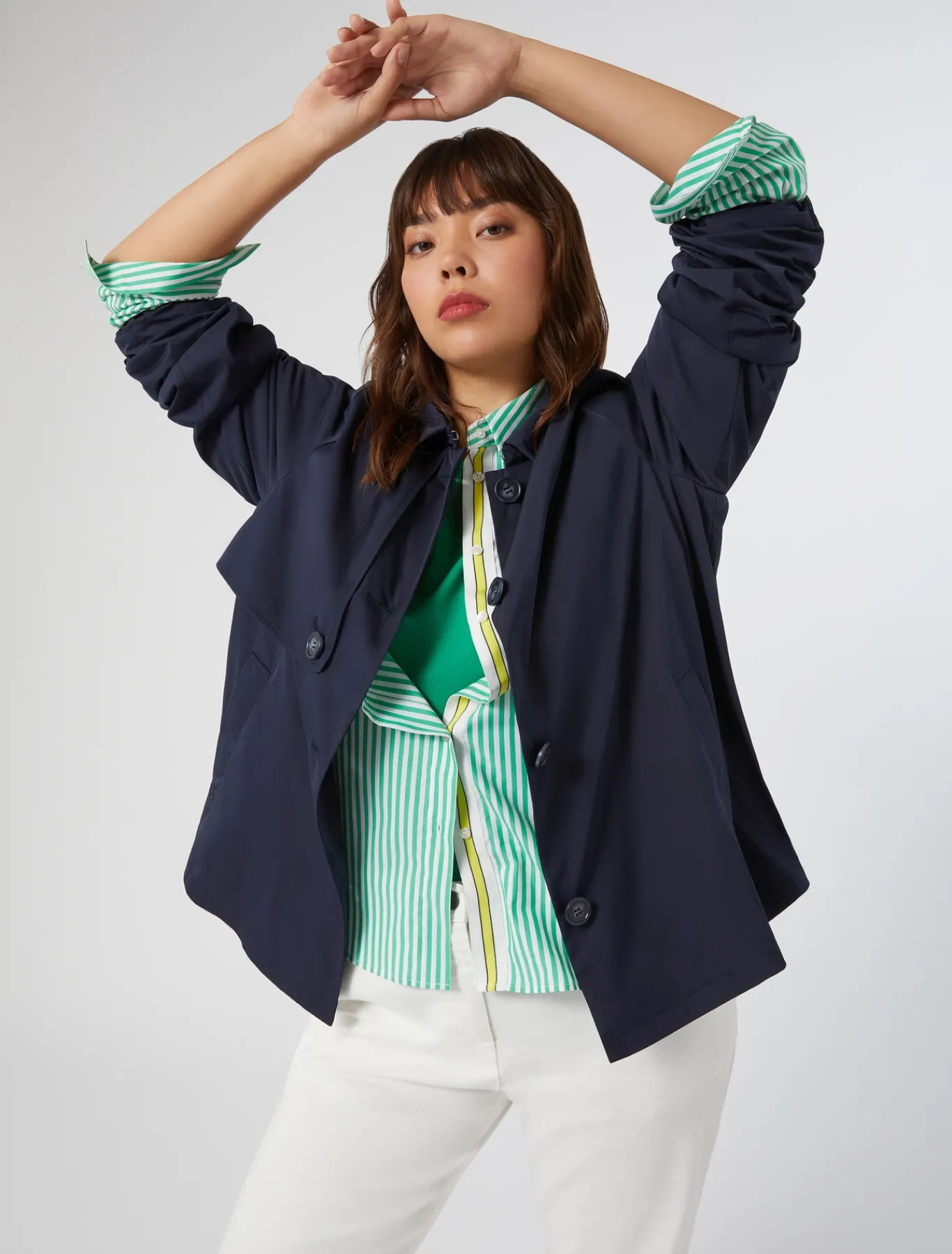 Marina Rinaldi Pantaloni & Jeans | Pantaloni & Jeans*Pantaloni flare in bull di cotone BIANCO