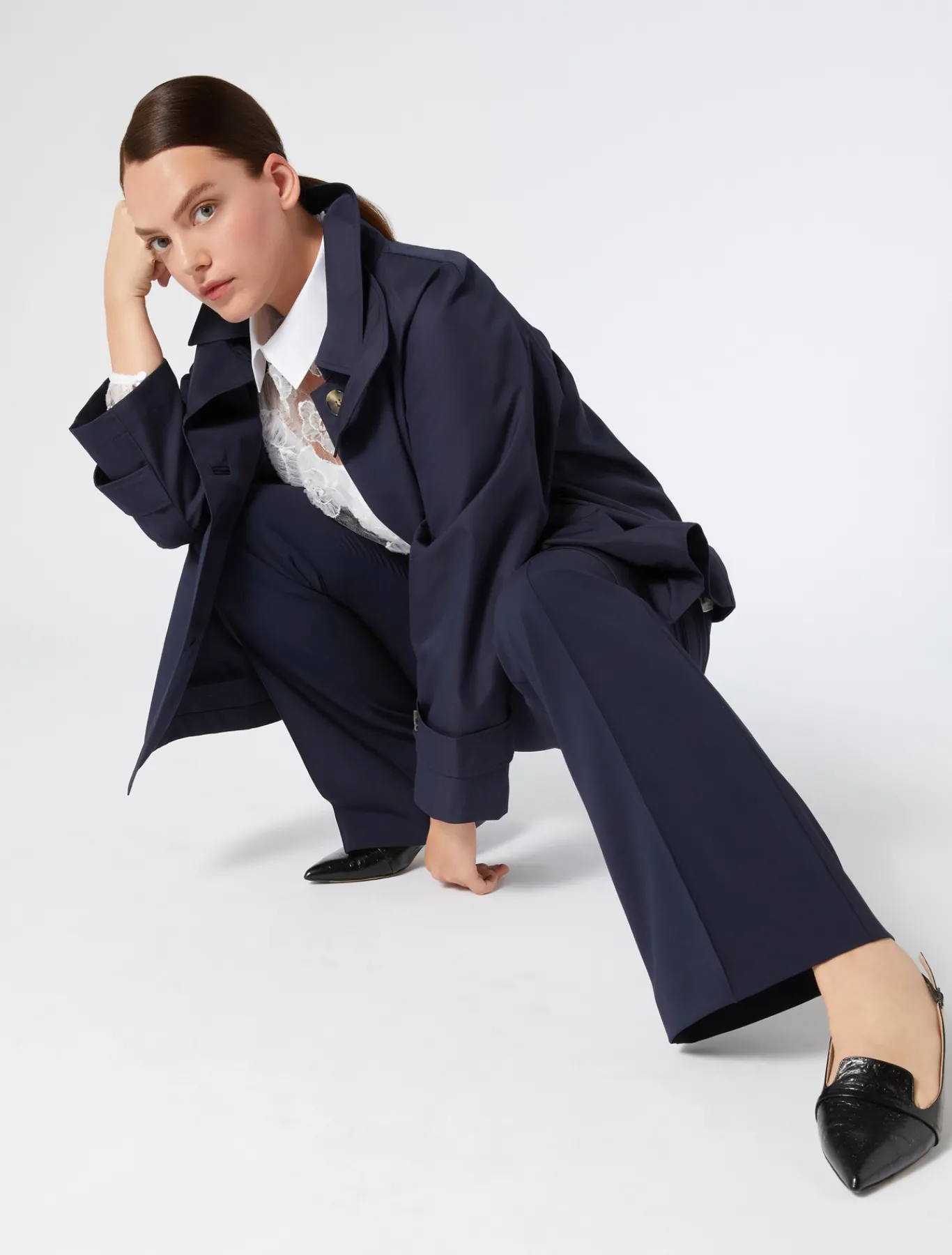 Marina Rinaldi Pantaloni & Jeans | Pantaloni & Jeans*Pantaloni flare in tela di lana BLUNOTTE