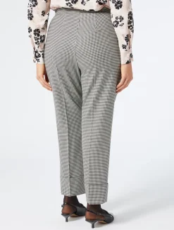 Marina Rinaldi Pantaloni & Jeans | Pantaloni & Jeans*Pantaloni in batavia di lana stretch NEROBIANCO