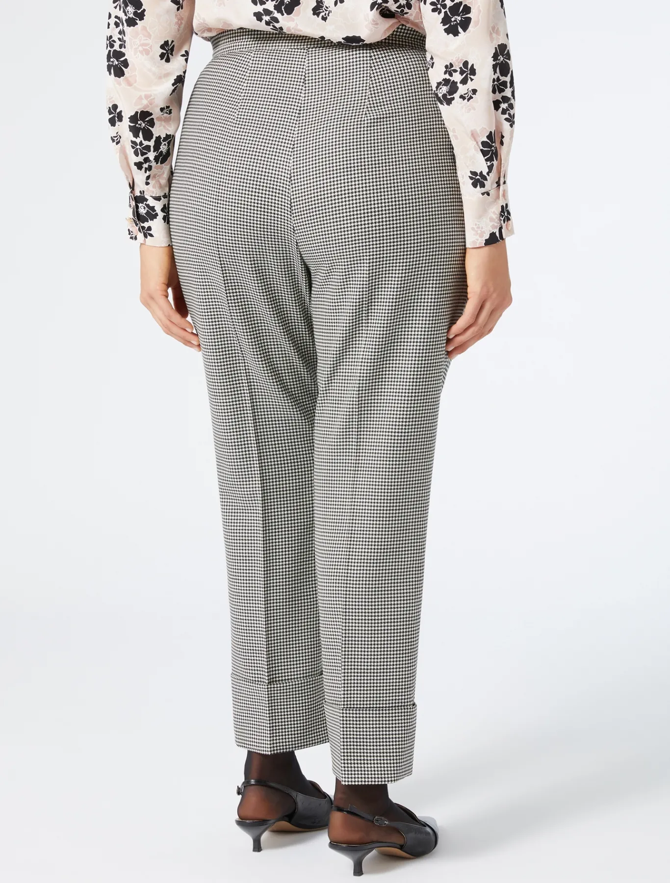 Marina Rinaldi Pantaloni & Jeans | Pantaloni & Jeans*Pantaloni in batavia di lana stretch NEROBIANCO
