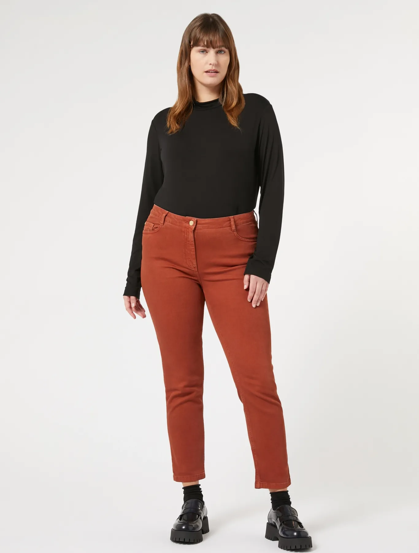 Marina Rinaldi Pantaloni & Jeans | Pantaloni & Jeans*Pantaloni in bull di cotone stretch TERRACOTTA