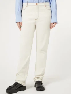 Marina Rinaldi Pantaloni & Jeans | Pantaloni & Jeans*Pantaloni in bull di cotone BIANCOAVORIO