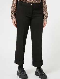 Marina Rinaldi Pantaloni & Jeans | Pantaloni & Jeans*Pantaloni in bull di cotone stretch NERO