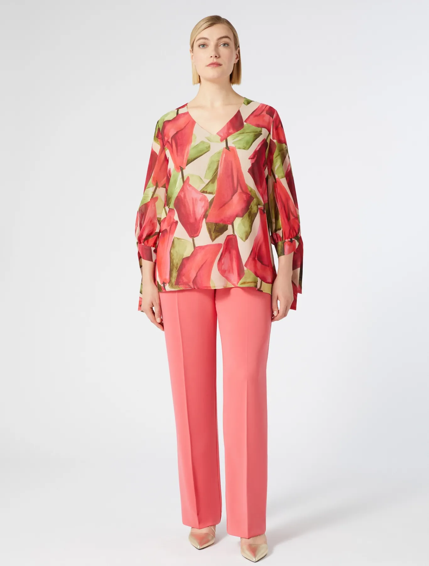 Marina Rinaldi Pantaloni E Gonne | Selezione Elegante*Pantaloni in cady fluido CORALLO