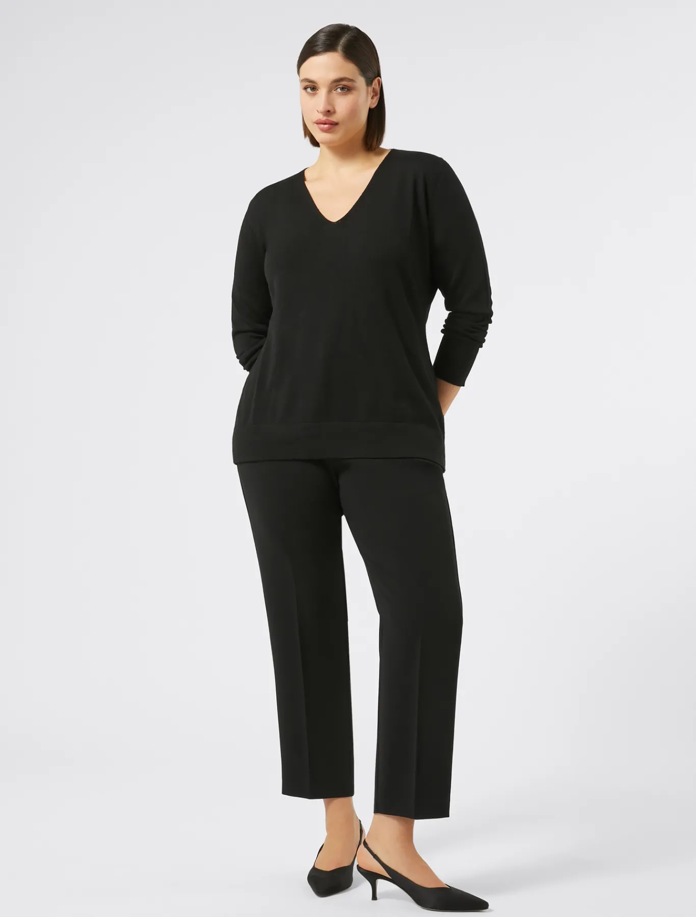 Marina Rinaldi Pantaloni & Jeans | Pantaloni & Jeans*Pantaloni in cady triacetato NERO