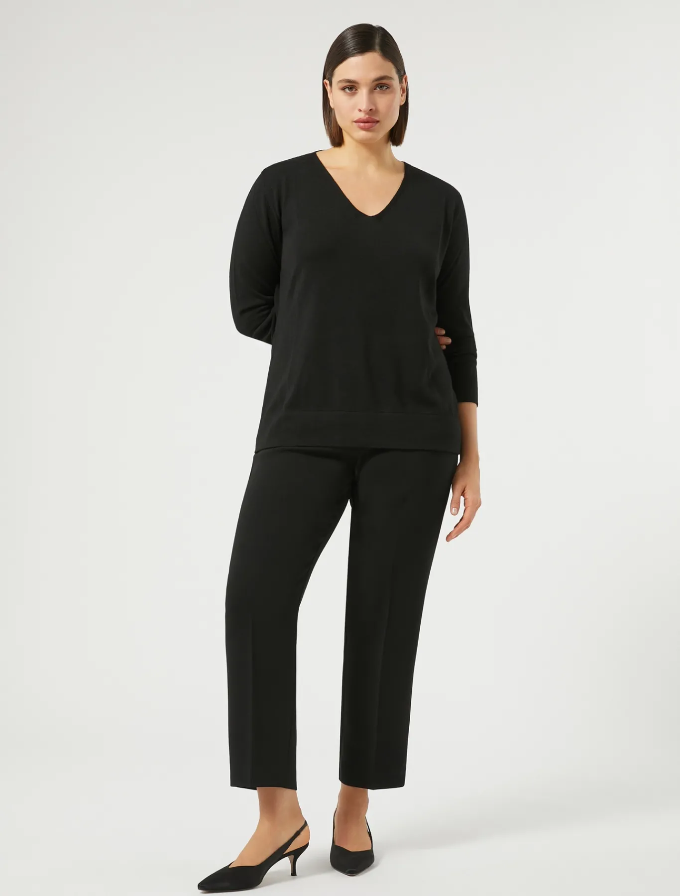 Marina Rinaldi Pantaloni & Jeans | Pantaloni & Jeans*Pantaloni in cady triacetato NERO