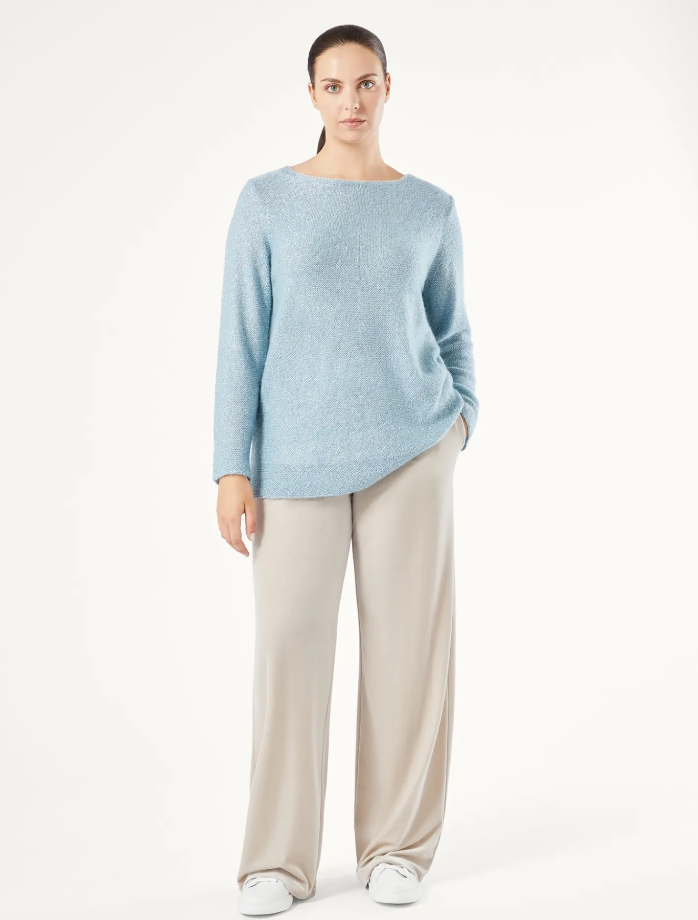 Marina Rinaldi Pantaloni & Jeans | Pantaloni & Jeans*Pantaloni in ciniglia stretch GRIGIOCHIARO