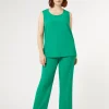 Marina Rinaldi Pantaloni E Gonne | Collezione Elegante*Pantaloni in crêpe envers satin VERDEBANDIERA