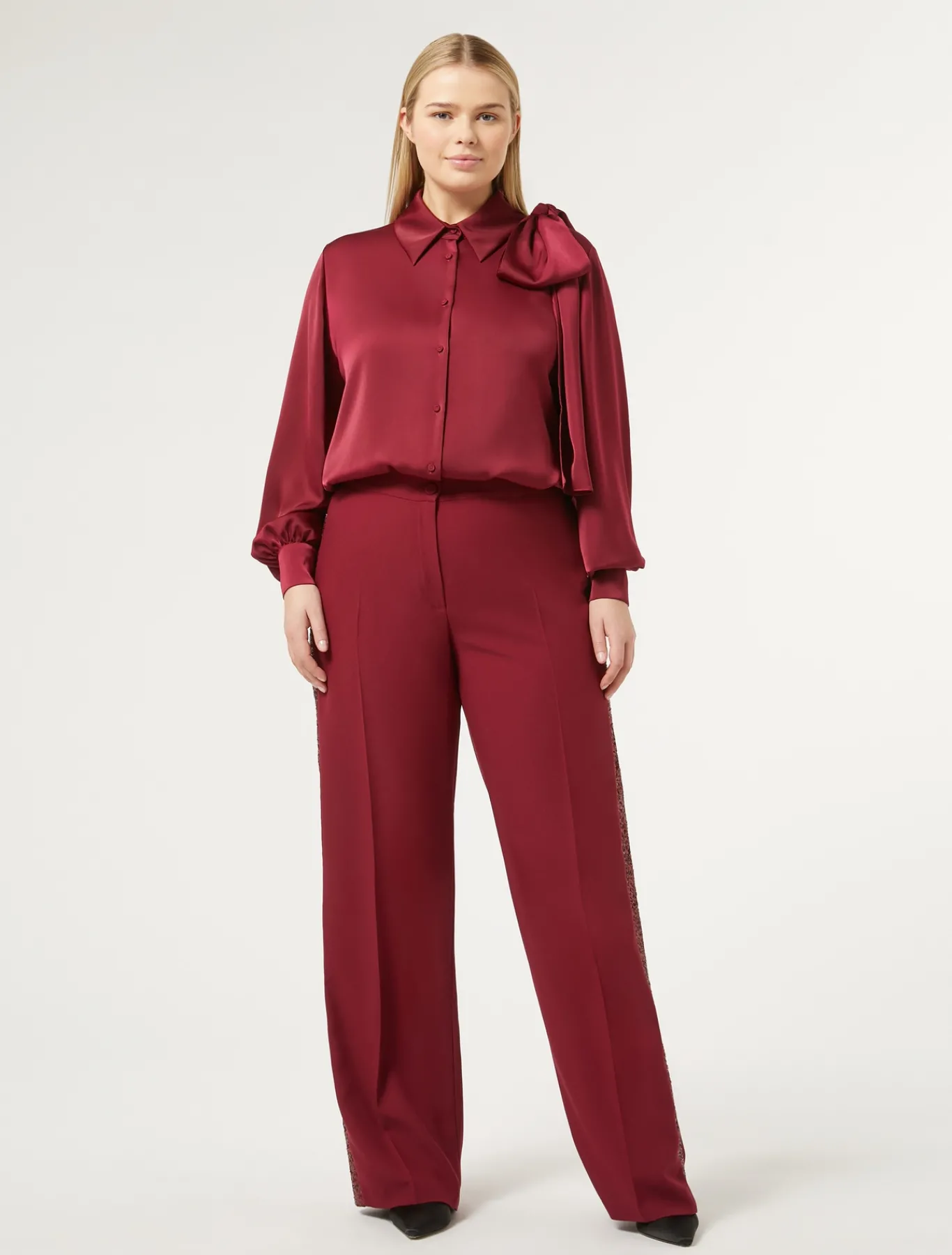 Marina Rinaldi Selezione Elegante | Collezione Elegante*Pantaloni in crêpe envers satin RUBINO