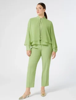 Marina Rinaldi Pantaloni E Gonne | Pantaloni & Jeans*Pantaloni in crêpe envers satin VERDEOLIVA