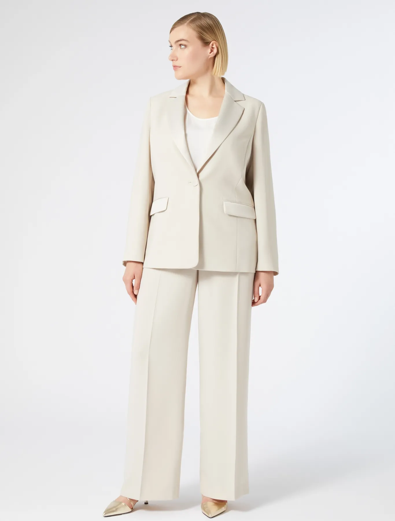 Marina Rinaldi Pantaloni E Gonne | Selezione Elegante*Pantaloni in crêpe envers satin BEIGE