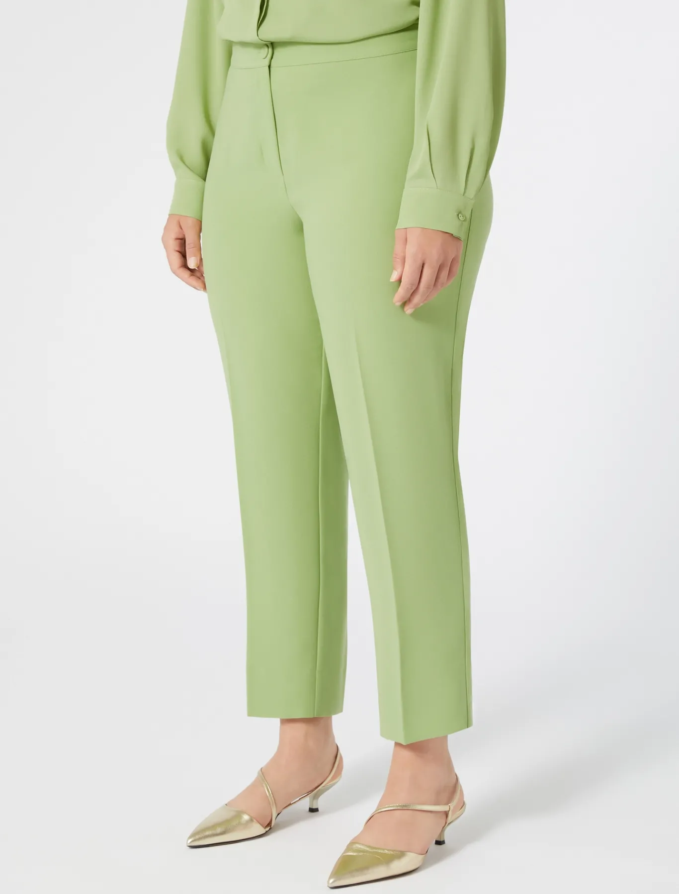 Marina Rinaldi Pantaloni E Gonne | Pantaloni & Jeans*Pantaloni in crêpe envers satin VERDEOLIVA