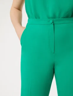 Marina Rinaldi Pantaloni E Gonne | Collezione Elegante*Pantaloni in crêpe envers satin VERDEBANDIERA