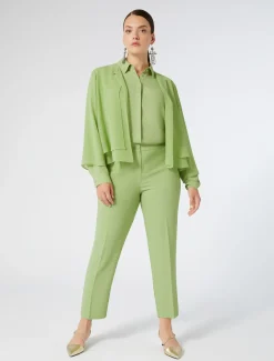 Marina Rinaldi Pantaloni E Gonne | Pantaloni & Jeans*Pantaloni in crêpe envers satin VERDEOLIVA
