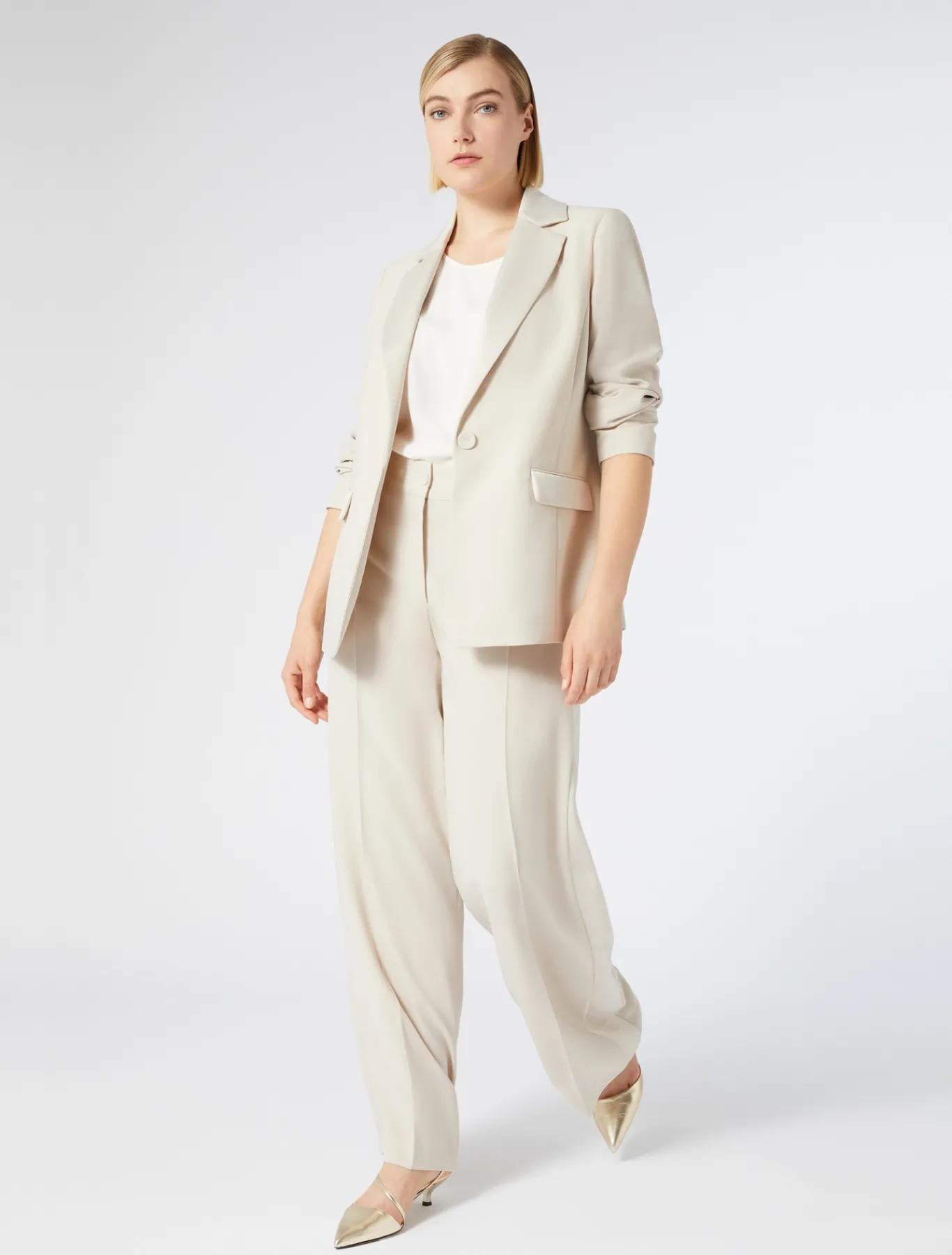 Marina Rinaldi Pantaloni E Gonne | Selezione Elegante*Pantaloni in crêpe envers satin BEIGE