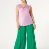 Marina Rinaldi Pantaloni E Gonne | Pantaloni & Jeans*Pantaloni in crêpe georgette VERDEBANDIERA