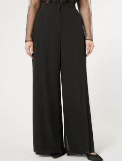 Marina Rinaldi Pantaloni E Gonne | Pantaloni & Jeans*Pantaloni in crêpe georgette NERO
