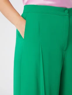 Marina Rinaldi Pantaloni E Gonne | Pantaloni & Jeans*Pantaloni in crêpe georgette VERDEBANDIERA