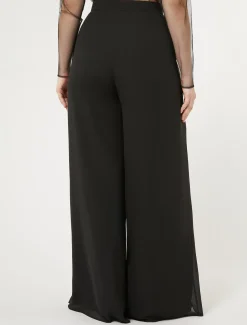 Marina Rinaldi Pantaloni E Gonne | Pantaloni & Jeans*Pantaloni in crêpe georgette NERO