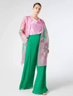 Marina Rinaldi Pantaloni E Gonne | Pantaloni & Jeans*Pantaloni in crêpe georgette VERDEBANDIERA