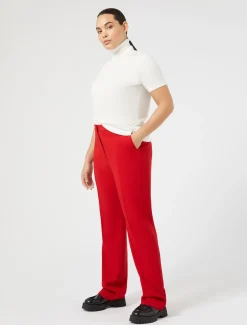 Marina Rinaldi Pantaloni & Jeans | Pantaloni & Jeans*Pantaloni in crêpe satin di lana ROSSO