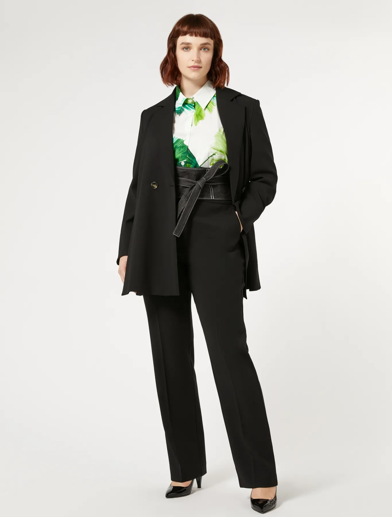 Marina Rinaldi Pantaloni & Jeans | Pantaloni & Jeans*Pantaloni in crêpe satin di lana NERO