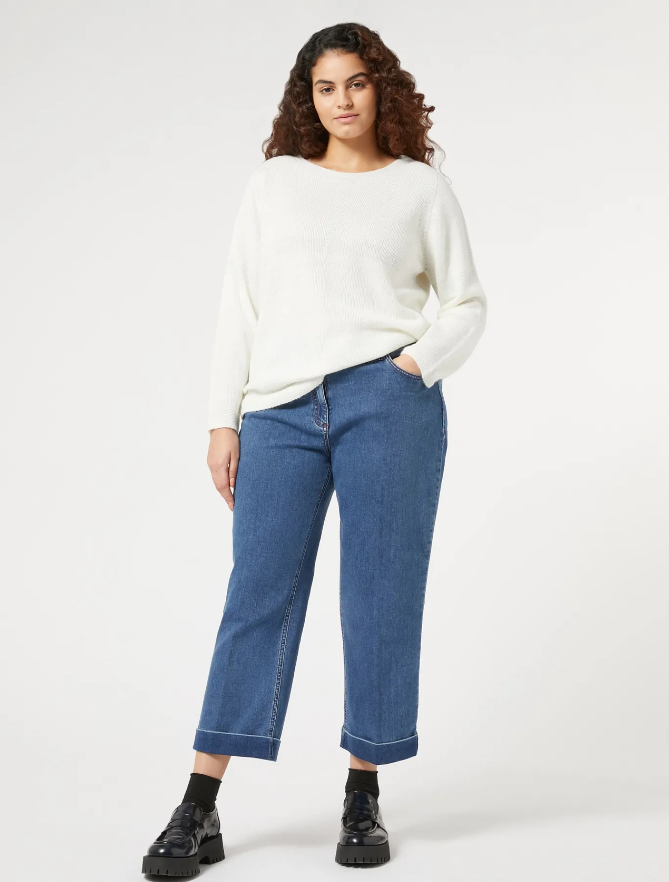 Marina Rinaldi Pantaloni & Jeans | Pantaloni & Jeans*Pantaloni in denim di cotone stretch BLUEJEANS
