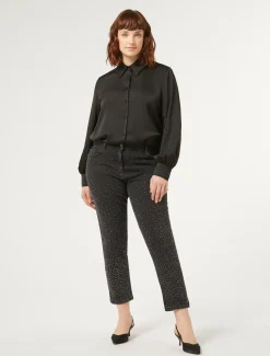 Marina Rinaldi Pantaloni & Jeans | Pantaloni & Jeans*Pantaloni in denim di cotone NERO