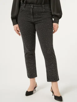 Marina Rinaldi Pantaloni & Jeans | Pantaloni & Jeans*Pantaloni in denim di cotone NERO