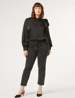 Marina Rinaldi Pantaloni & Jeans | Pantaloni & Jeans*Pantaloni in denim di cotone NERO