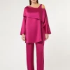 Marina Rinaldi Pantaloni E Gonne | Collezione Elegante*Pantaloni in envers satin lucido LAMPONE