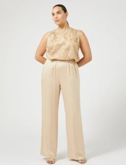 Marina Rinaldi Pantaloni E Gonne | Collezione Elegante*Pantaloni in envers satin lucido MIELE