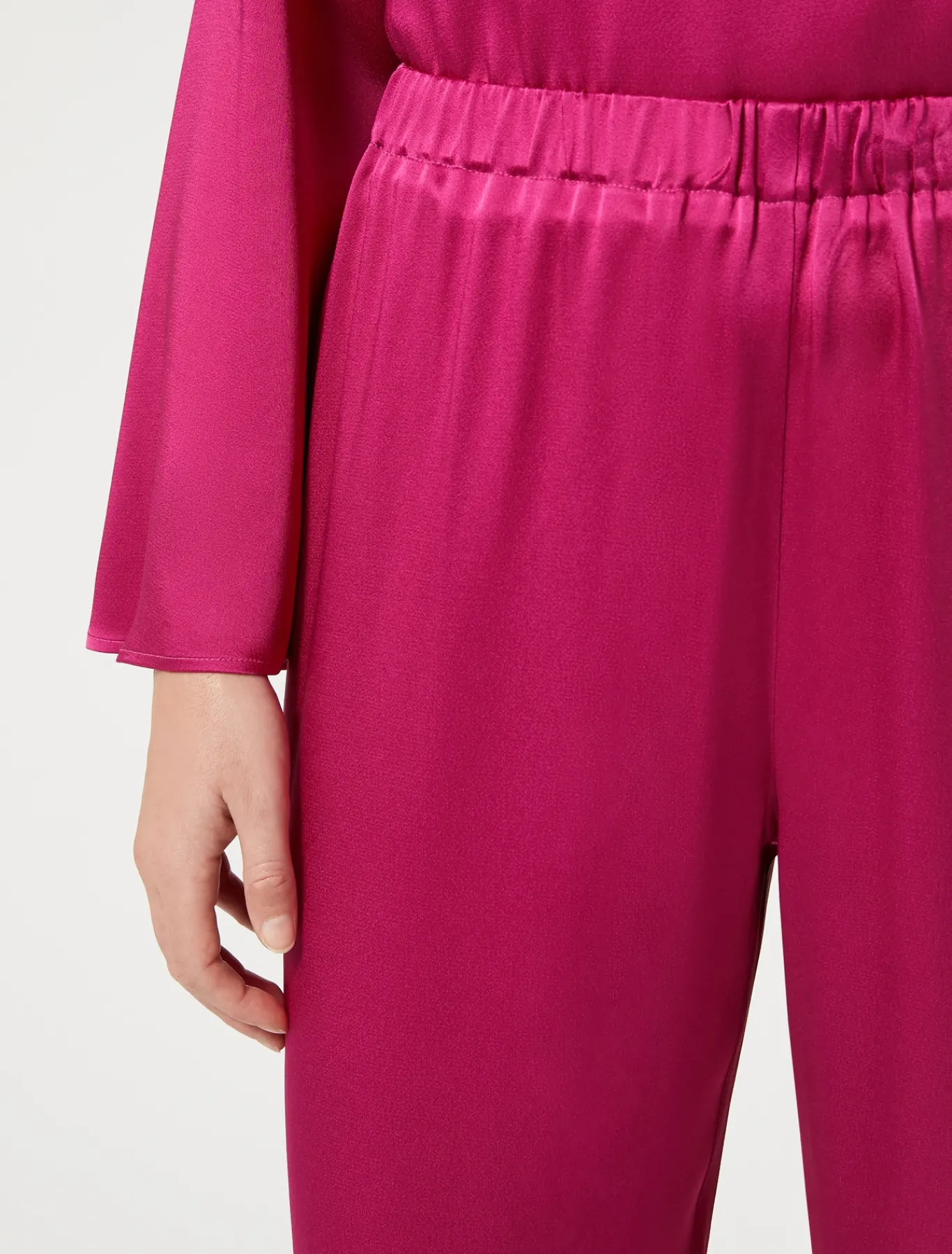 Marina Rinaldi Pantaloni E Gonne | Collezione Elegante*Pantaloni in envers satin lucido LAMPONE