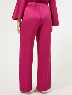 Marina Rinaldi Pantaloni E Gonne | Collezione Elegante*Pantaloni in envers satin lucido LAMPONE