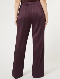 Marina Rinaldi Pantaloni E Gonne | Collezione Elegante*Pantaloni in envers satin lucido BORDEAUX