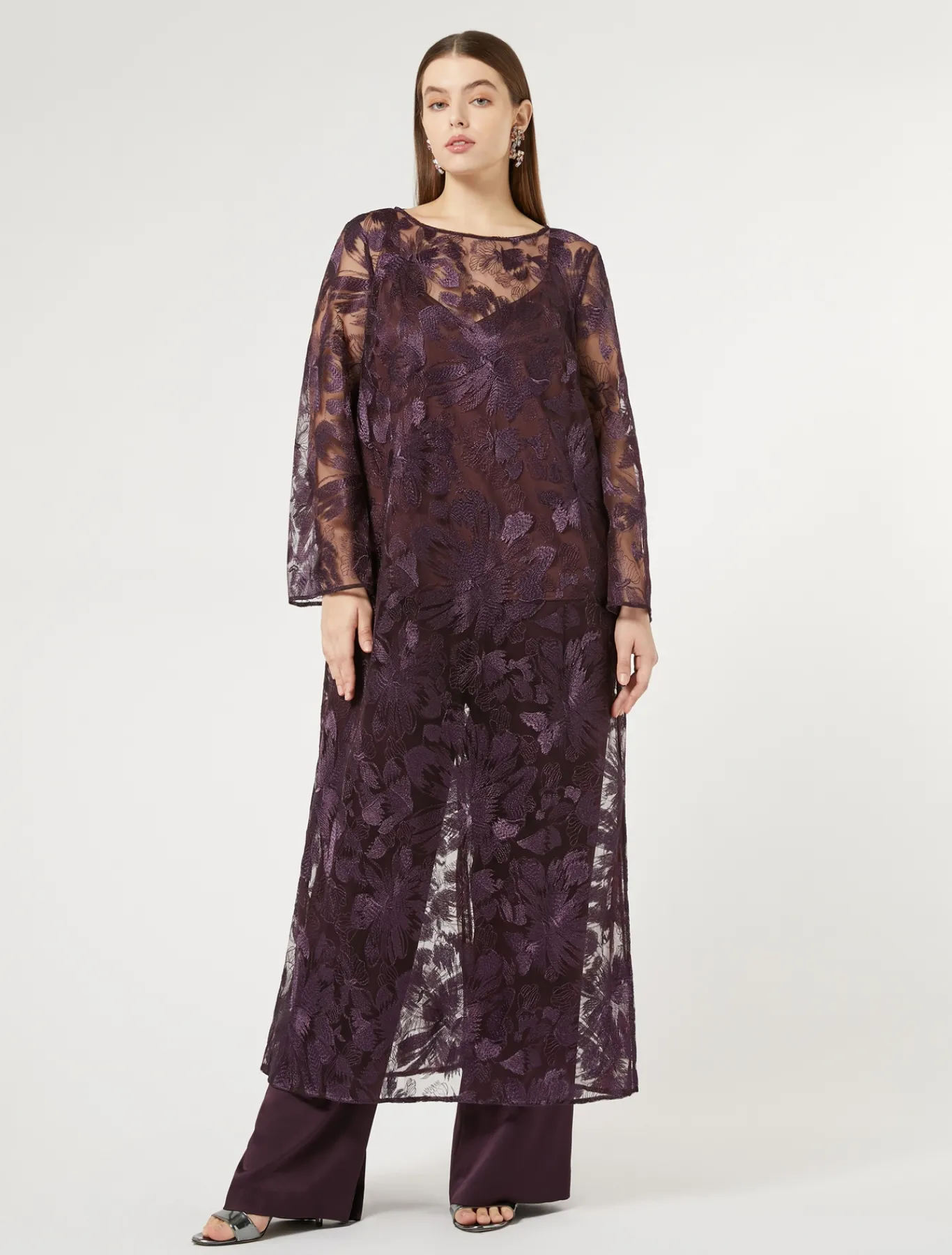 Marina Rinaldi Pantaloni E Gonne | Collezione Elegante*Pantaloni in envers satin lucido BORDEAUX