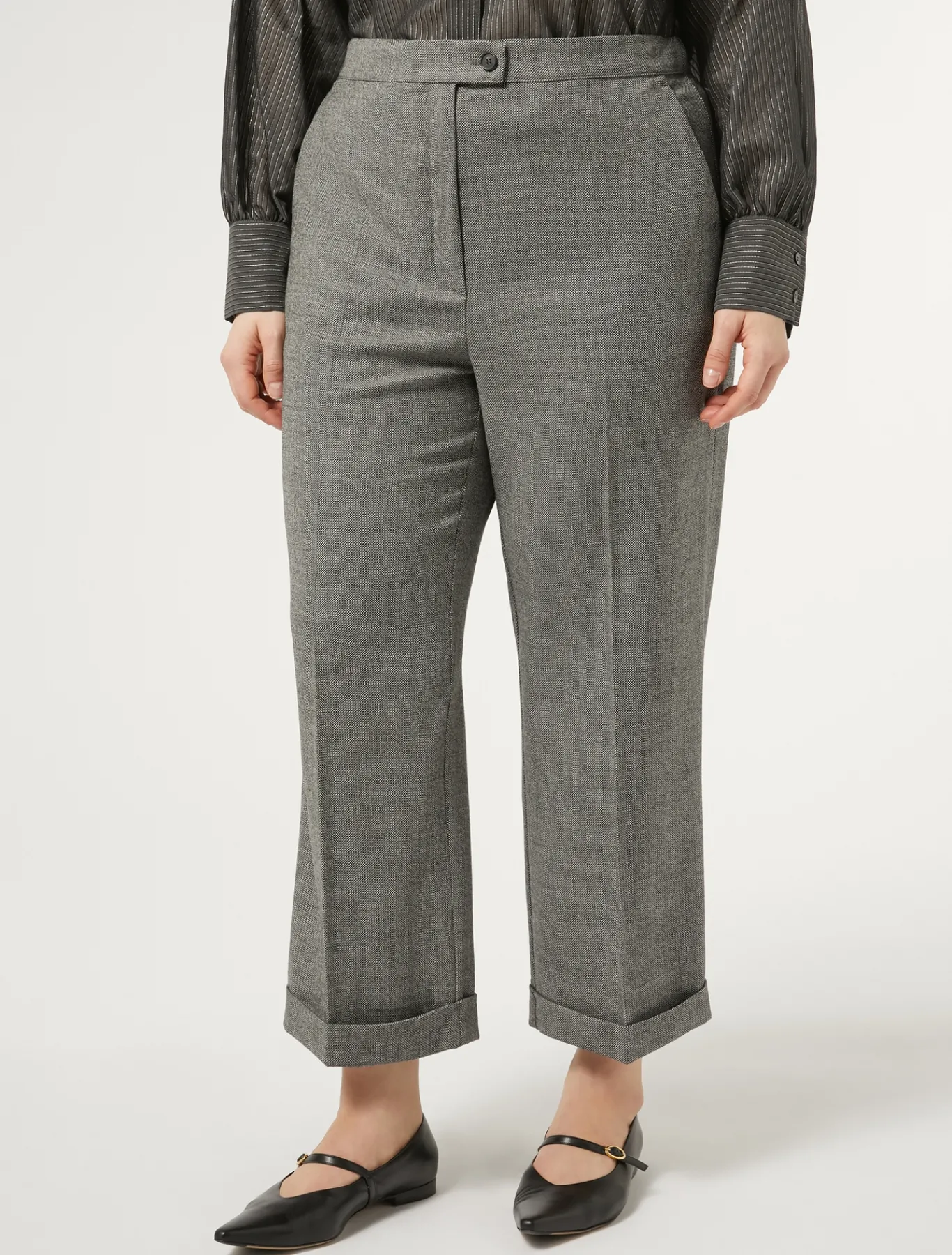 Marina Rinaldi Pantaloni & Jeans | Pantaloni & Jeans*Pantaloni in flanella di lana GRIGIOSCURO