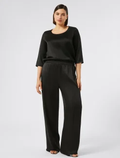 Marina Rinaldi Pantaloni E Gonne | Pantaloni & Jeans*Pantaloni in frisottino lucido NERO