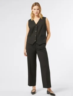 Marina Rinaldi Pantaloni & Jeans | Pantaloni & Jeans*Pantaloni in gabardina di lana NERO