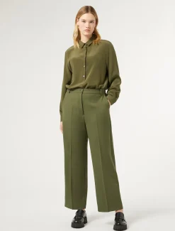 Marina Rinaldi Pantaloni & Jeans | Pantaloni & Jeans*Pantaloni in gabardina di lana VERDE