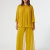 Marina Rinaldi Pantaloni & Jeans | Pantaloni E Gonne*Pantaloni in georgette ORO