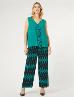 Marina Rinaldi Pantaloni E Gonne | Selezione Elegante*Pantaloni in georgette BLUMARINO