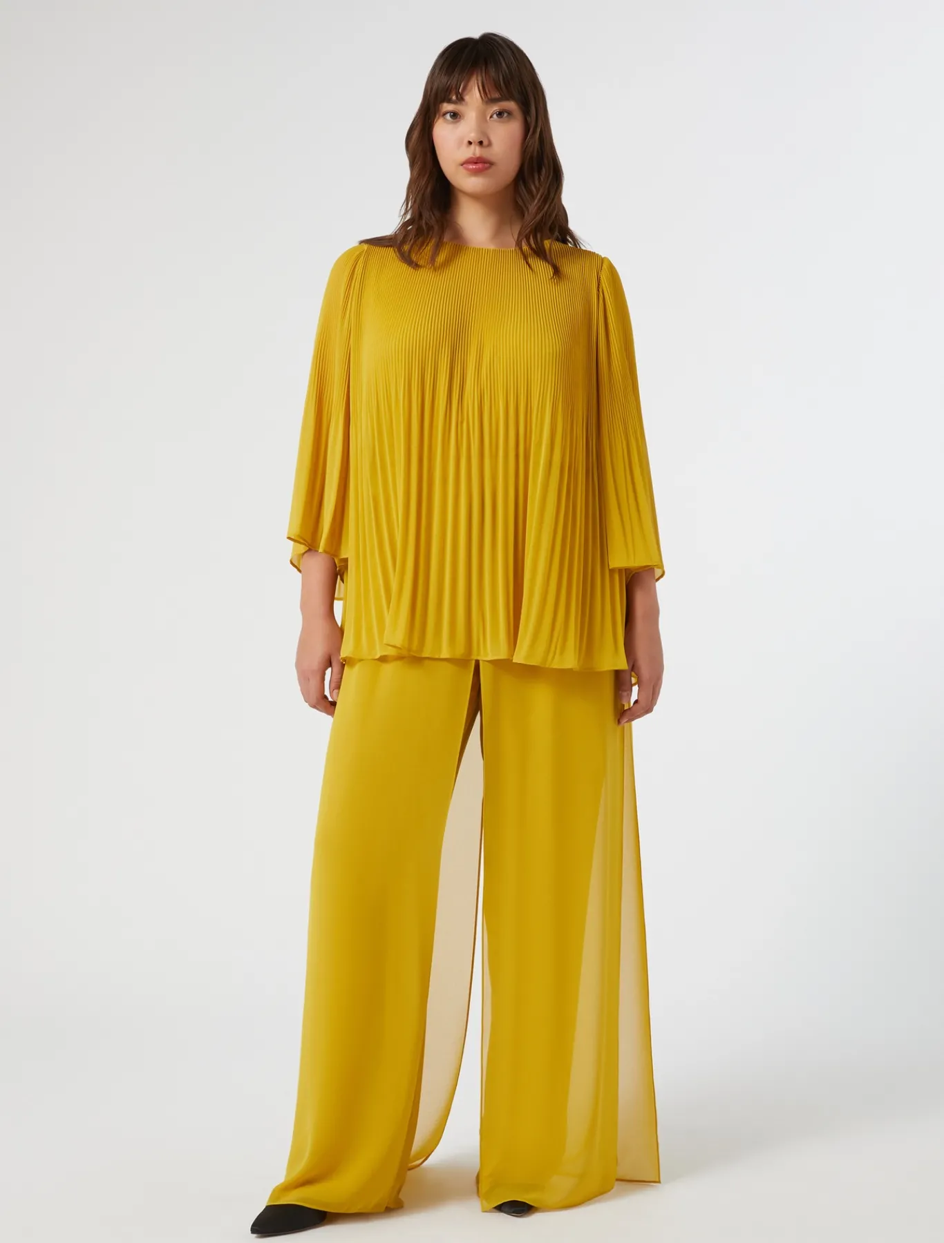 Marina Rinaldi Pantaloni & Jeans | Pantaloni E Gonne*Pantaloni in georgette ORO